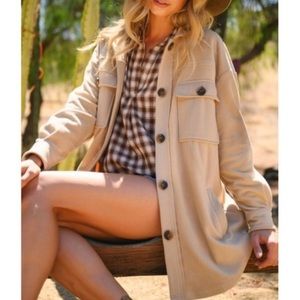 CLEARANCE! Western Button Up Shirt Jacket Shacket